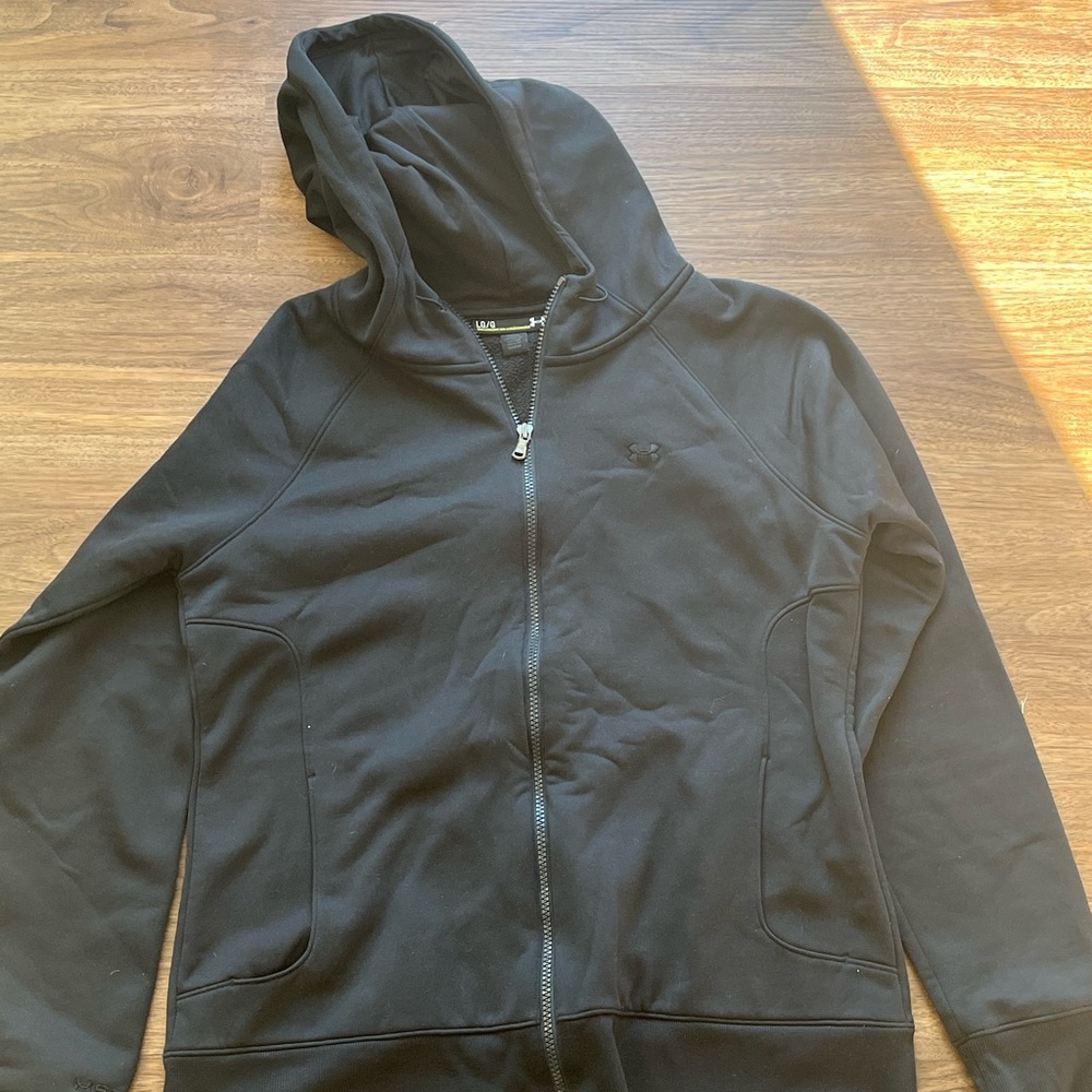 Under Armour Mens Black Full Zip Hoodie Jacket Size L
